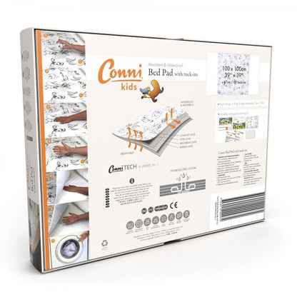 Conni Reusable Kids Bed Pad with Tuck-Ins incontinence bed wetting 