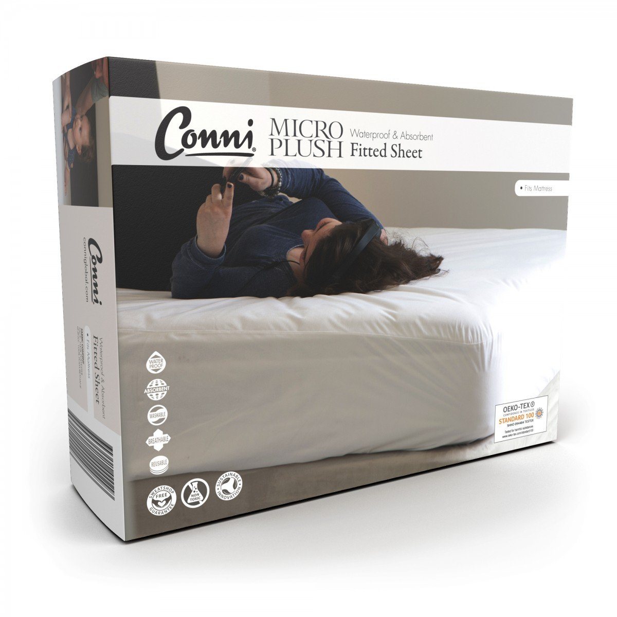 Conni Micro Plush Waterproof Mattress Protector Incontinence Bed Wetting single queen