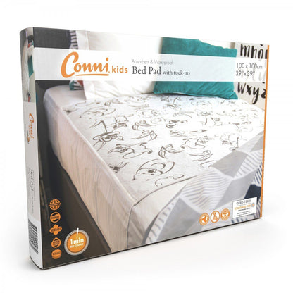 Conni Kids Reusable Bed Pad with Tuck-Ins